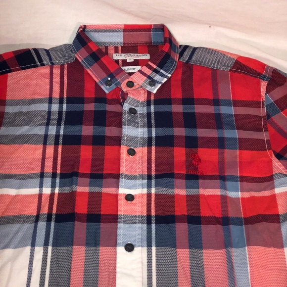 U.S Polo Assn. USPA Small Logo LS Button Up Medium - Picture 2 of 6